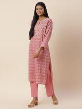 Printed Cotton Kurta With Pants